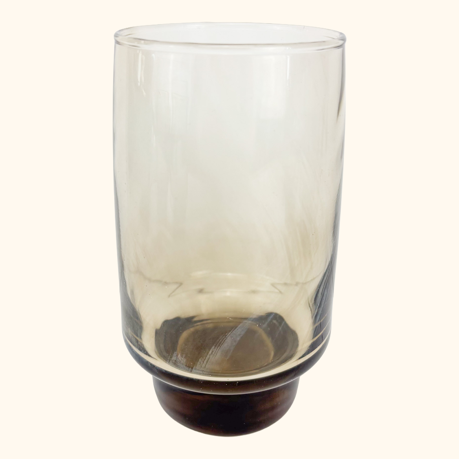 Mid Century Smoked Glass Libbey Tawney Tumbler Glasses - Set of 6 Libbey Tawney