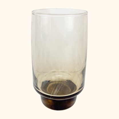 Mid Century Smoked Glass Libbey Tawney Tumbler Glasses - Set of 6 Libbey Tawney