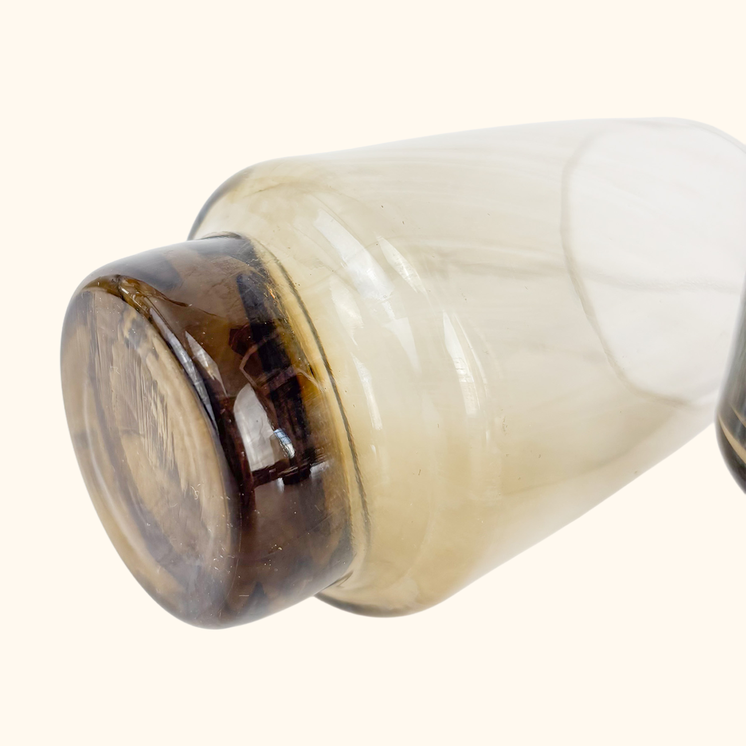 Mid Century Smoked Glass Libbey Tawney Tumbler Glasses - Set of 6 Libbey Tawney