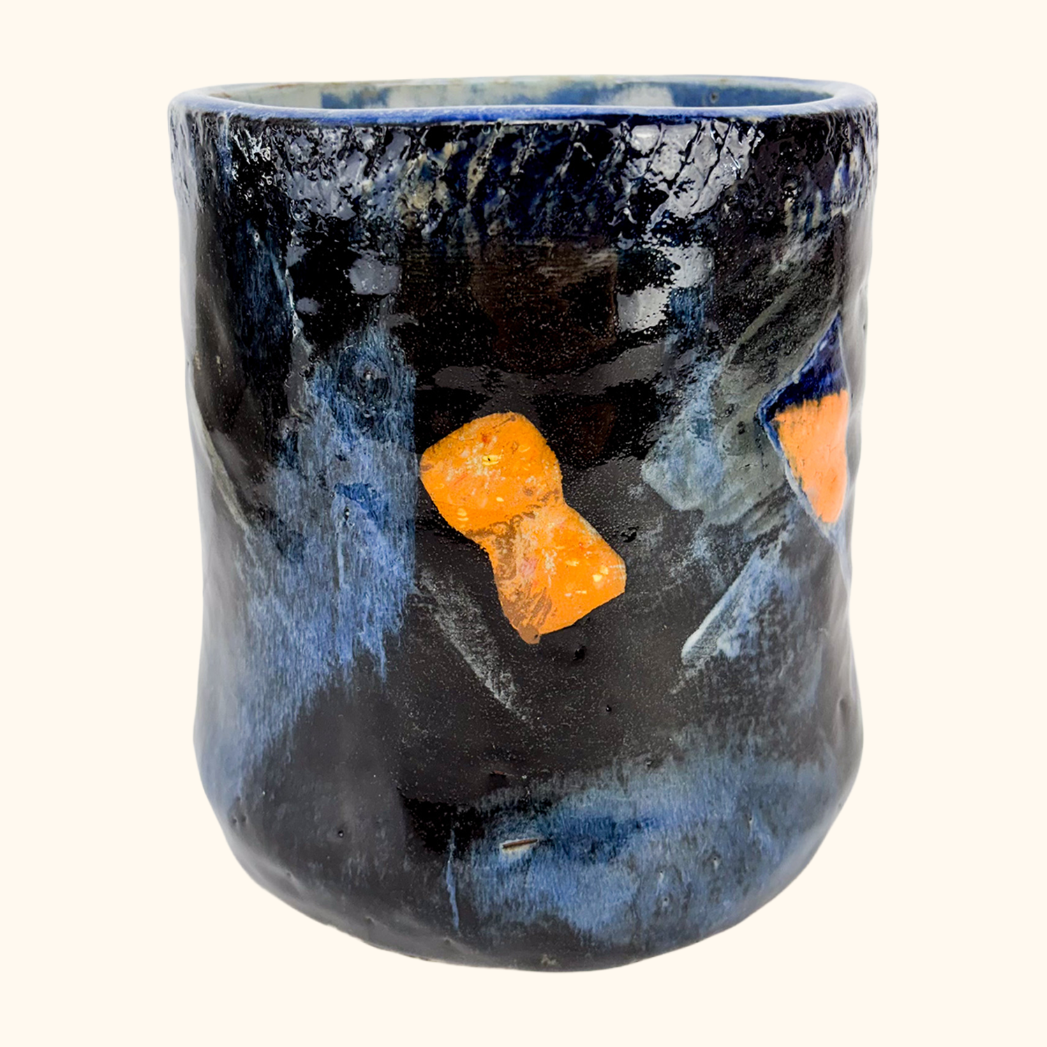 Hand Made Clay Ice Bucket Sunshine Thrift