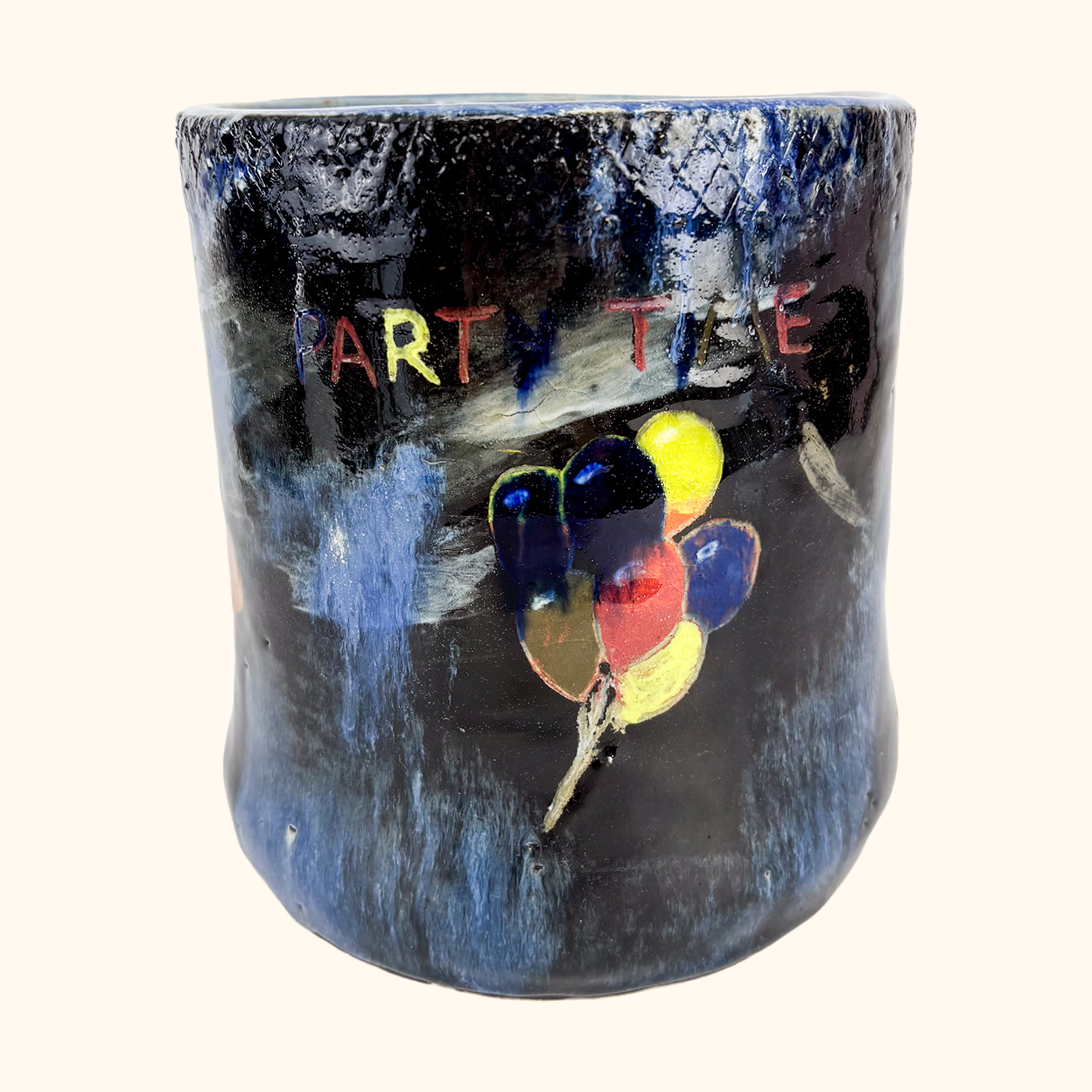Hand Made Clay Ice Bucket Sunshine Thrift