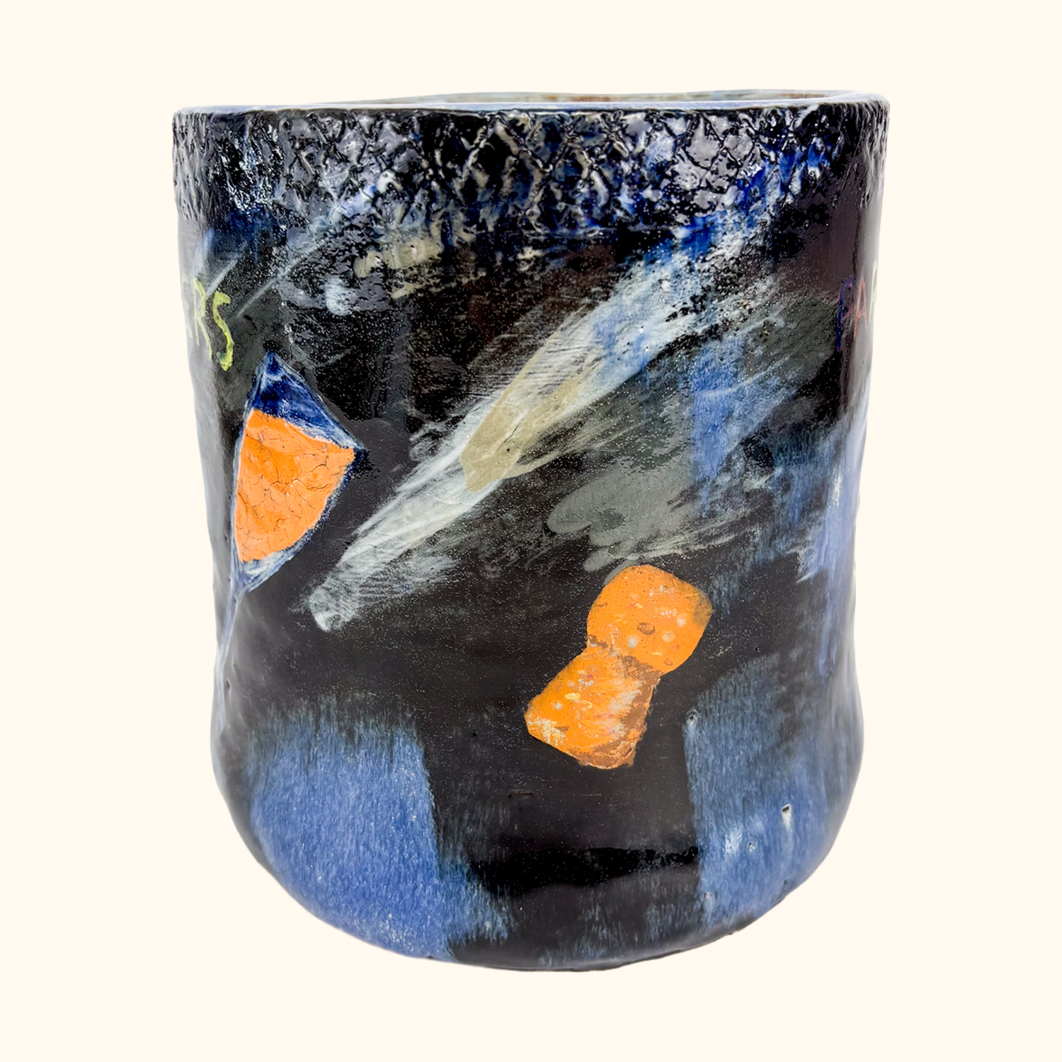 Hand Made Clay Ice Bucket Sunshine Thrift