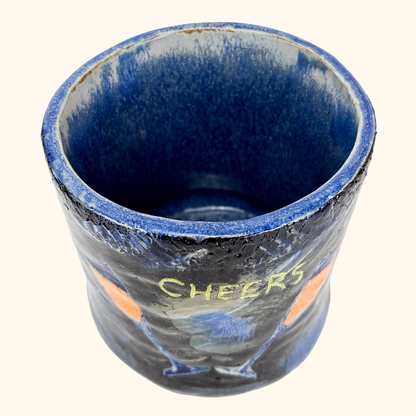 Hand Made Clay Ice Bucket Sunshine Thrift