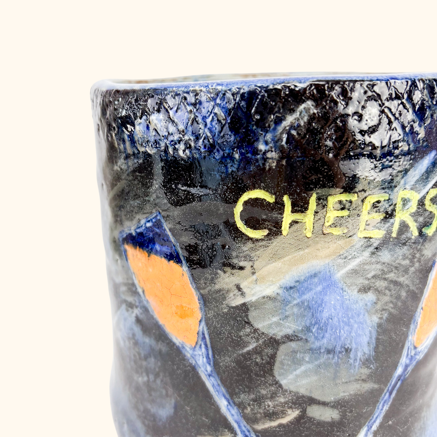 Hand Made Clay Ice Bucket Sunshine Thrift