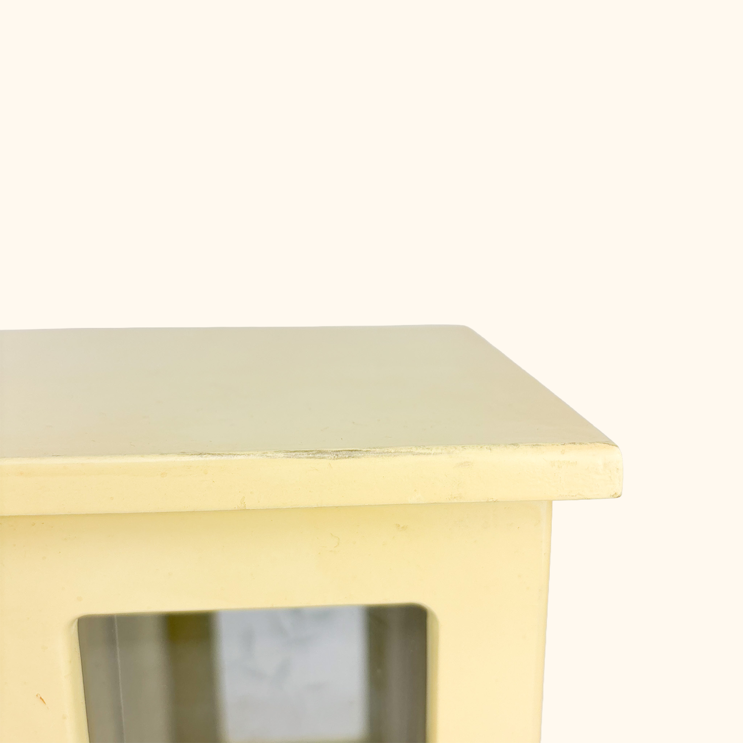 Cream Wood Jewellery Box Velvet Lined Sunshine Thrift