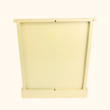 Cream Wood Jewellery Box Velvet Lined Sunshine Thrift