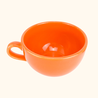 Tams Pottery Orange Large Coffee Mugs - Set of 2 Tams Pottery