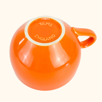 Tams Pottery Orange Large Coffee Mugs - Set of 2 Tams Pottery