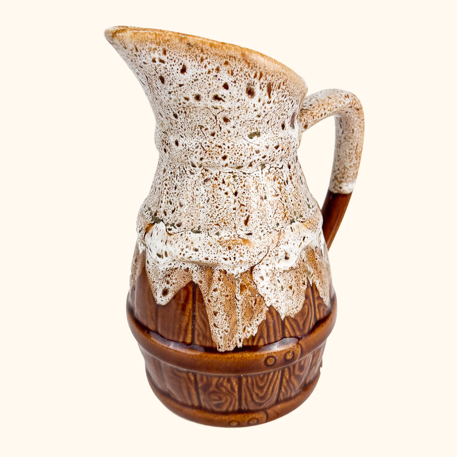 French Farmhouse Barrel Jug 1L Sunshine Thrift