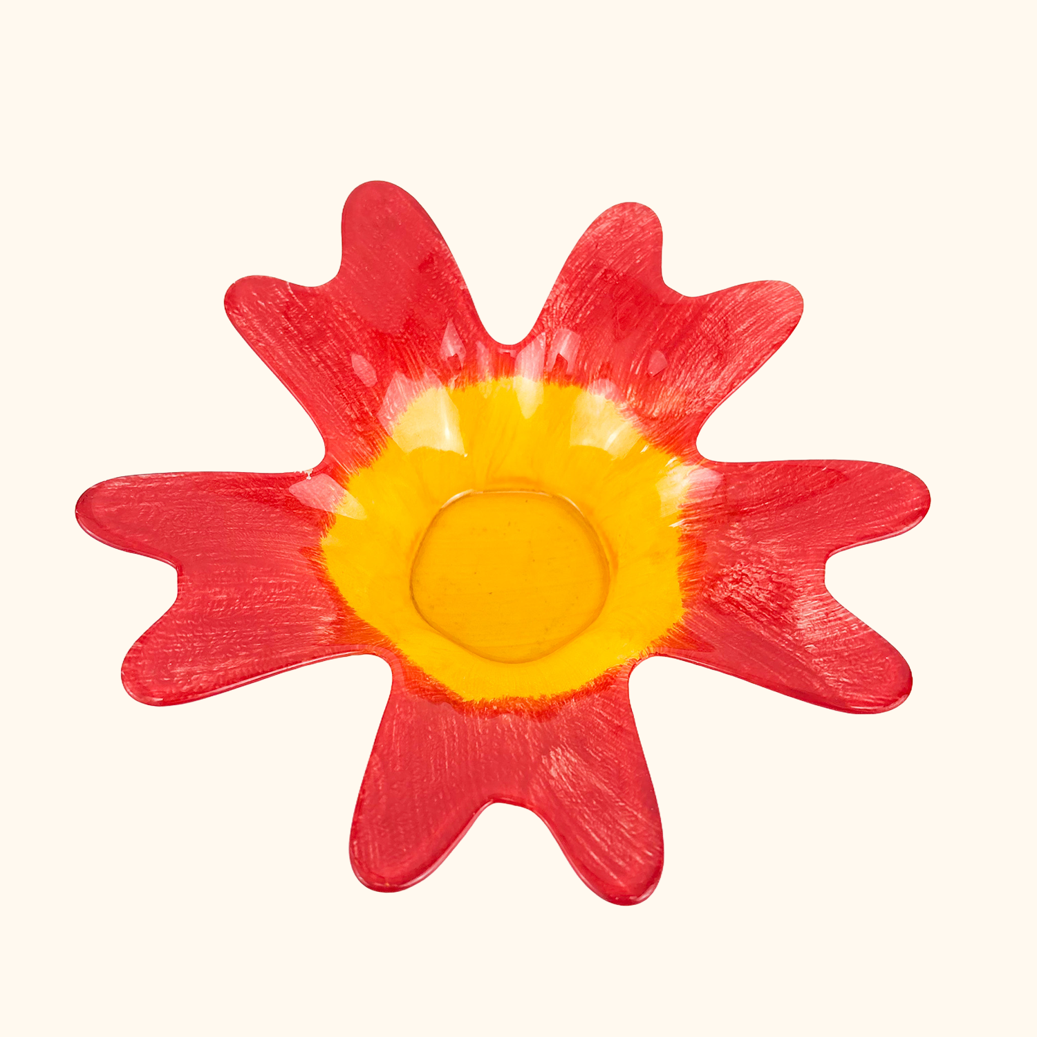 Art Glass Flower Candle Holders - Set of 2 Sunshine Thrift