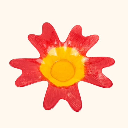 Art Glass Flower Candle Holders - Set of 2 Sunshine Thrift