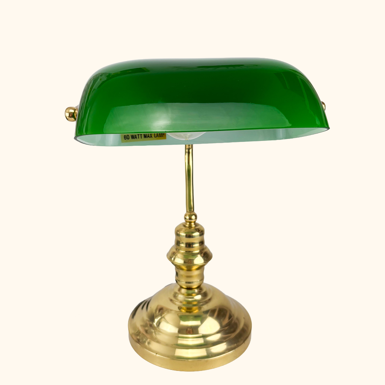 Bankers Desk Lamp With Green Glass Shade Sunshine Thrift