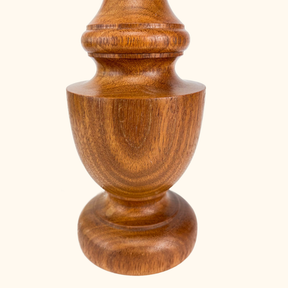 Vintage Oak Wood Turned Table Lamp Base Sunshine Thrift