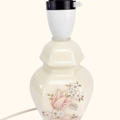 Small Ceramic Ginger Jar Floral Lamp Base Sunshine Thrift