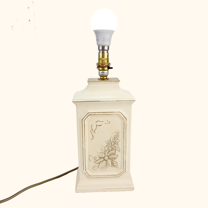 M&amp;S Floral Column Ceramic Table Lamp Base M&amp;S Home