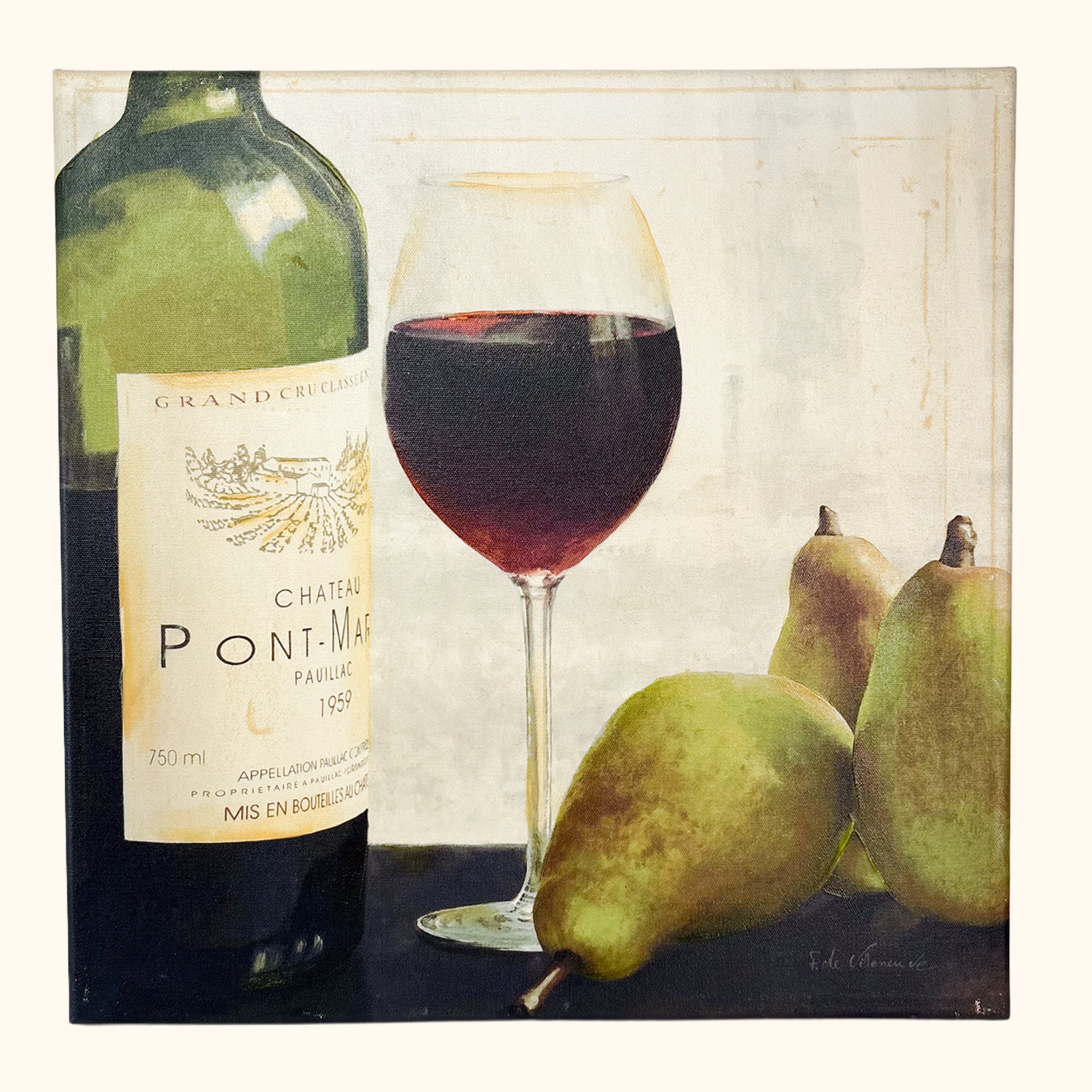 Fabrice de Villeneuve French Wine Canvas Art Fabrice de Villeneuve