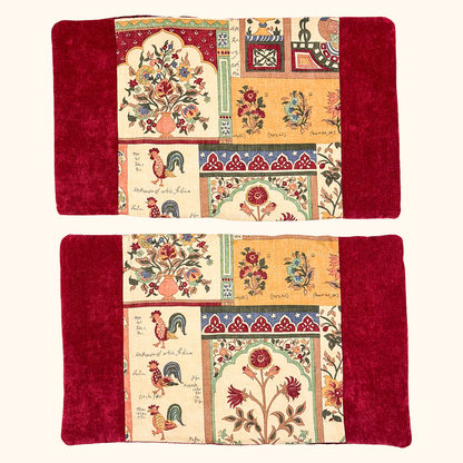 Chenille Farmyard Cushion Covers - Set 20x12inch Sunshine Thrift
