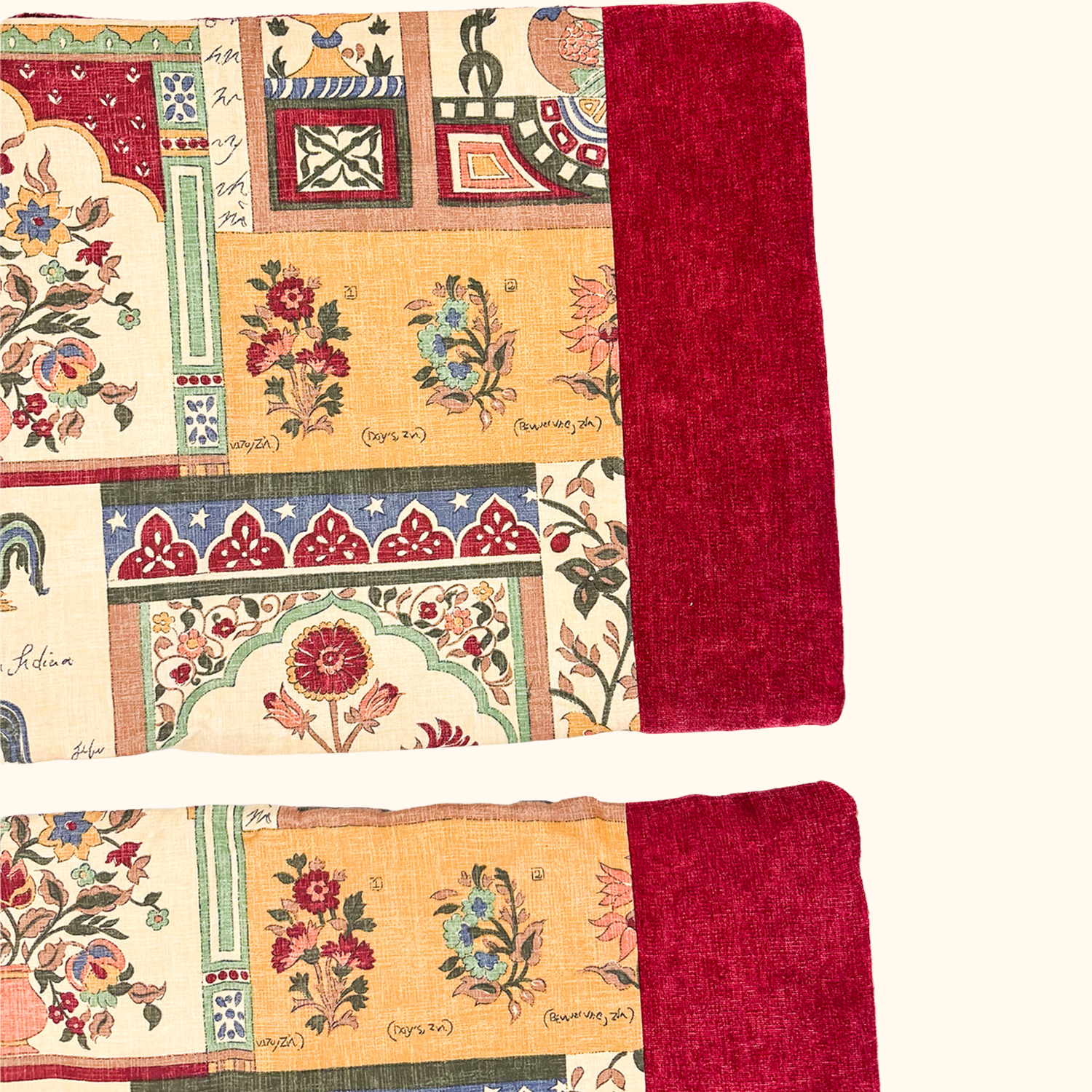 Chenille Farmyard Cushion Covers - Set 20x12inch Sunshine Thrift