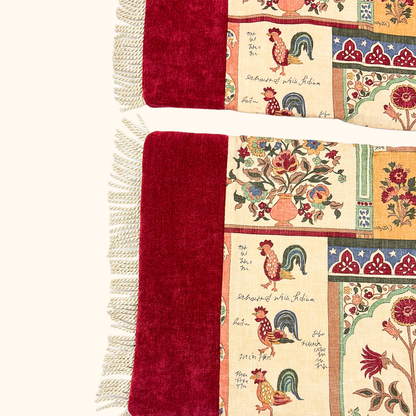 Chenille Farmyard Cushion Covers - Set 20x12inch Sunshine Thrift