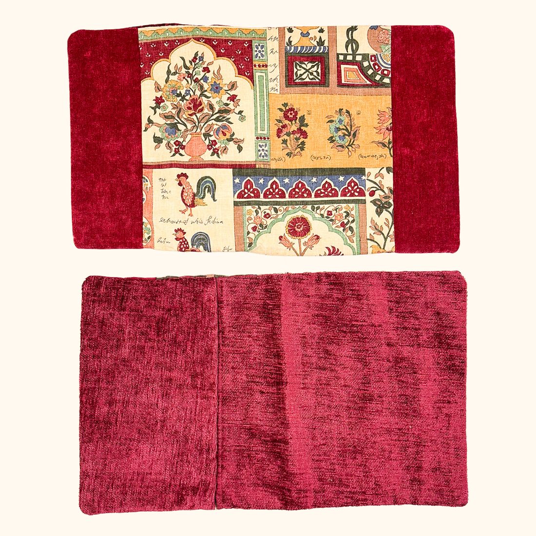 Chenille Farmyard Cushion Covers - Set 20x12inch Sunshine Thrift