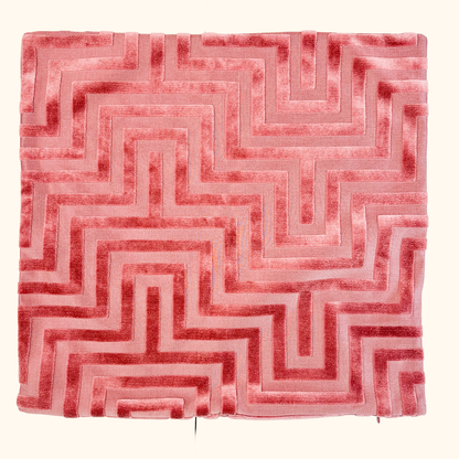 H&amp;M Pink Velvet Geometric Cushion Covers Pair 50cm H&amp;M