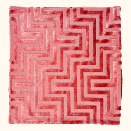 H&amp;M Pink Velvet Geometric Cushion Covers Pair 50cm H&amp;M