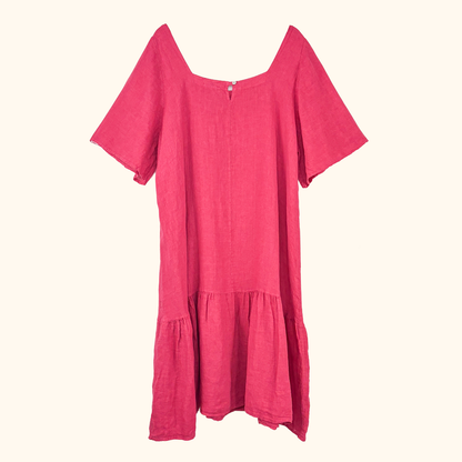 Phase Eight Claria Linen Sorbet Midi Dress - Size 24 Phase Eight