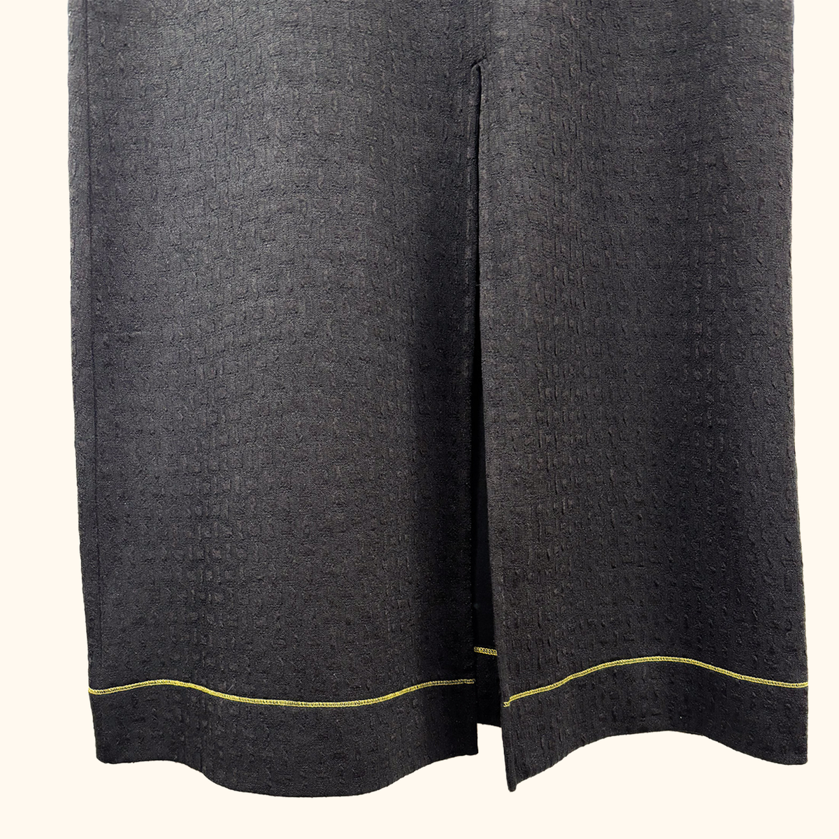 Ganni Black Contrast Stitch Maxi Dress - Size 10