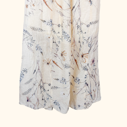 H&amp;M Cream Ruffle Backless Maxi Dress - Size Small H&amp;M