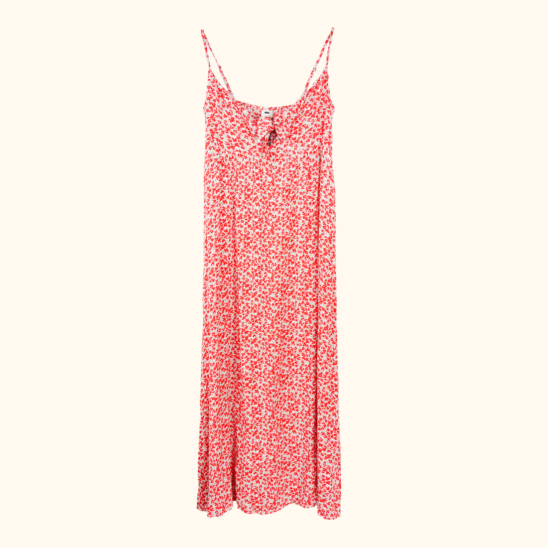 JDY Red Ditsy Floral Maxi Summer Dress - Size Large JDY