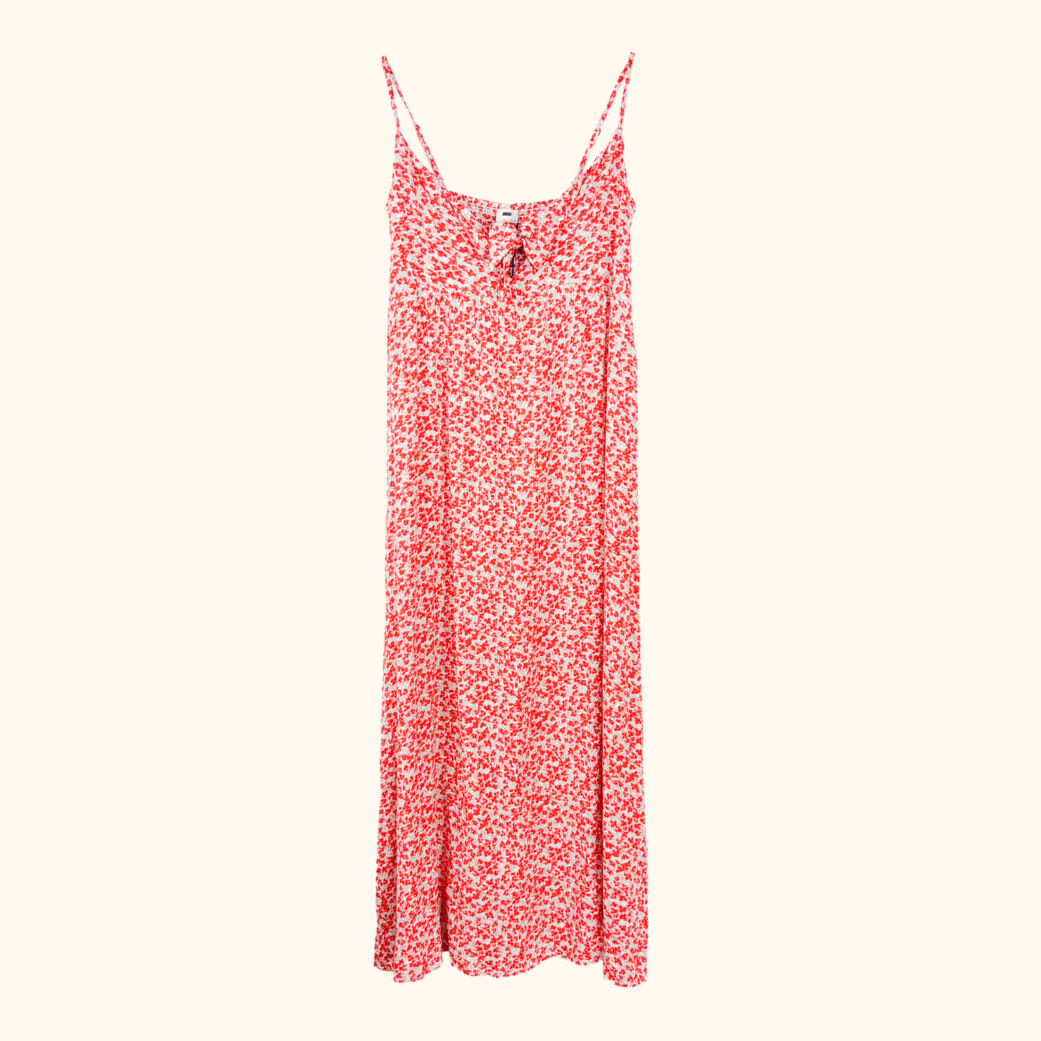 JDY Red Ditsy Floral Maxi Summer Dress - Size Large JDY