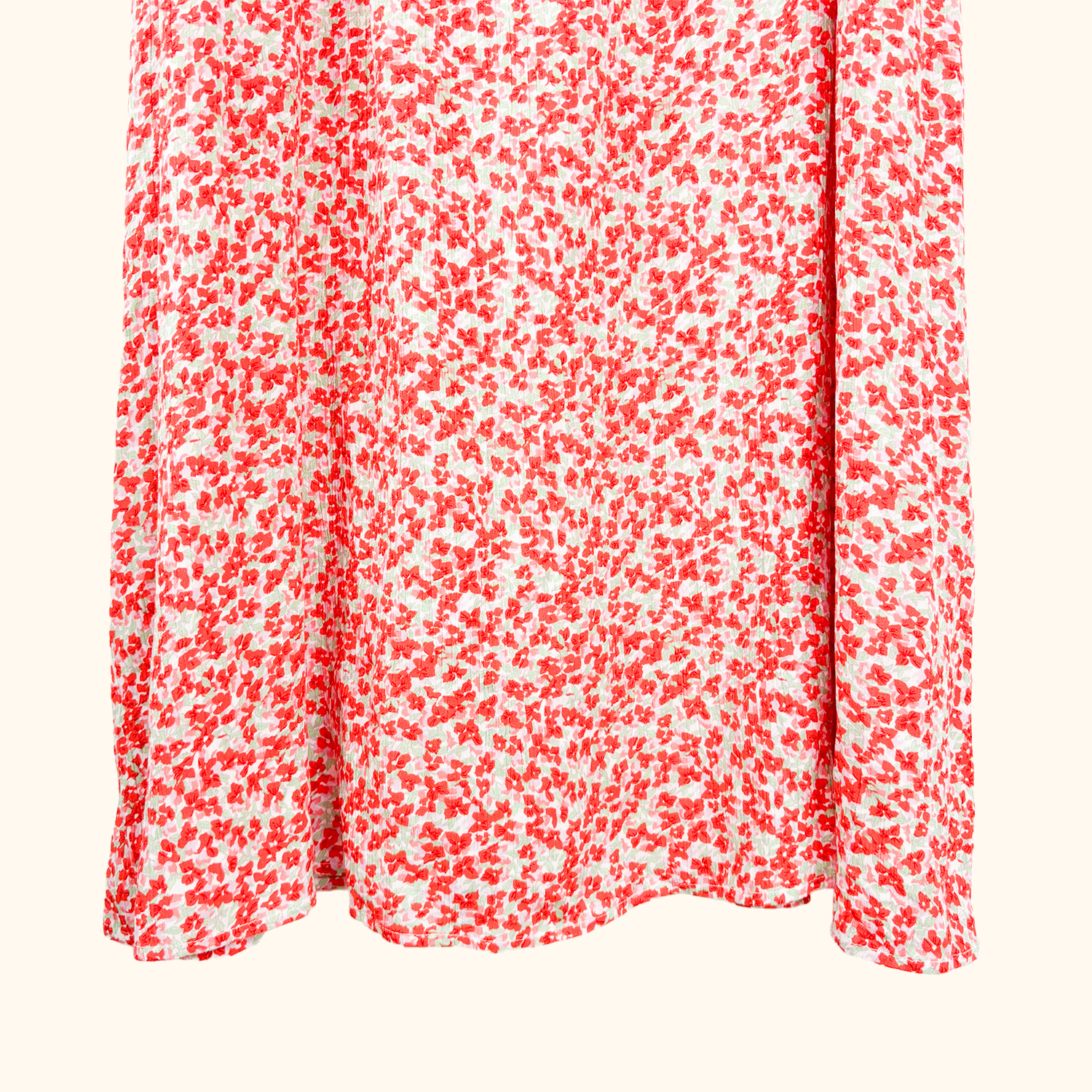 JDY Red Ditsy Floral Maxi Summer Dress - Size Large JDY