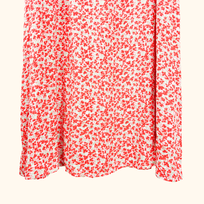 JDY Red Ditsy Floral Maxi Summer Dress - Size Large JDY