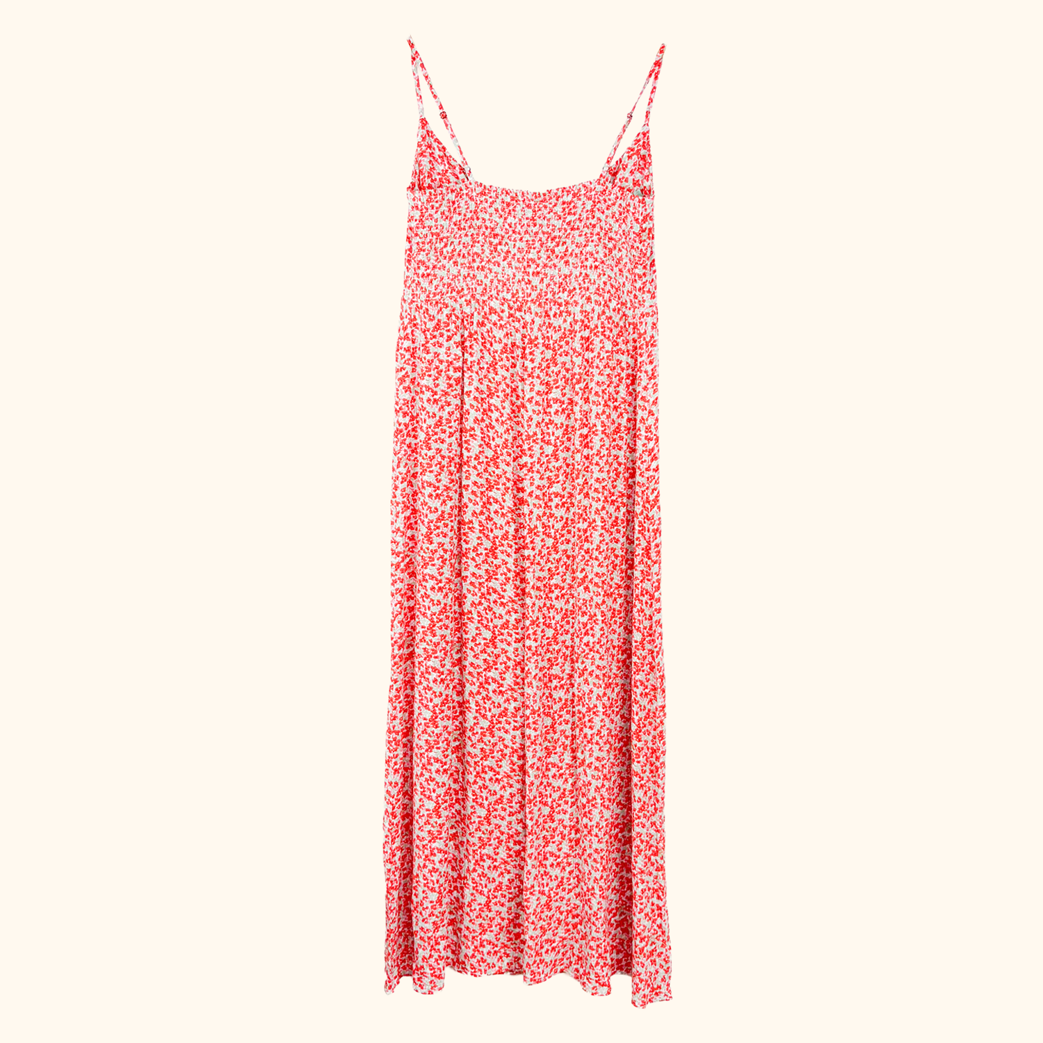 JDY Red Ditsy Floral Maxi Summer Dress - Size Large JDY