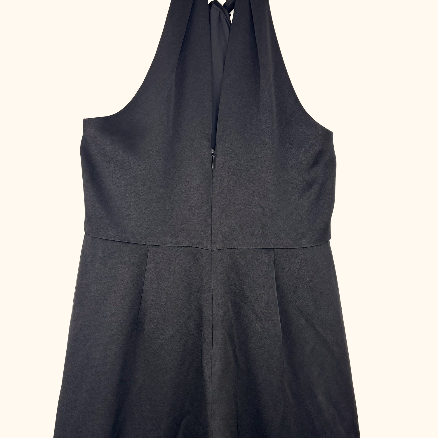 Whistles Black Sophia Satin Halter Neck Jumpsuit - Size 12 Whistles