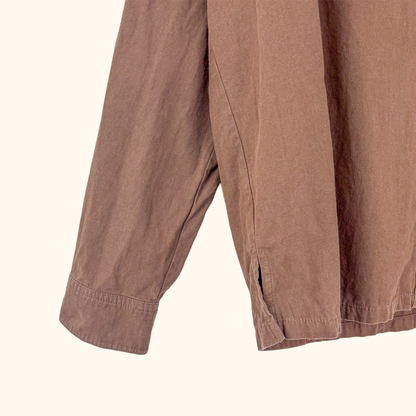 Adanola Organic Cotton Brown Shirt - Size Large Adanola