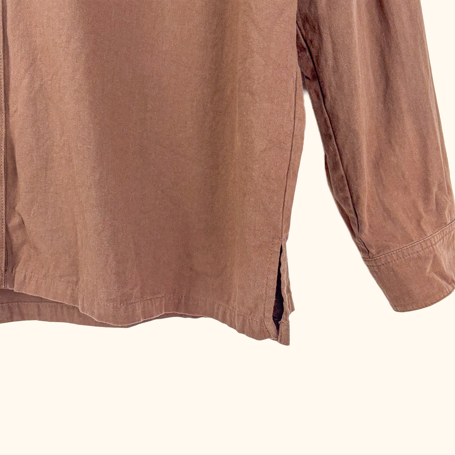 Adanola Organic Cotton Brown Shirt - Size Large Adanola