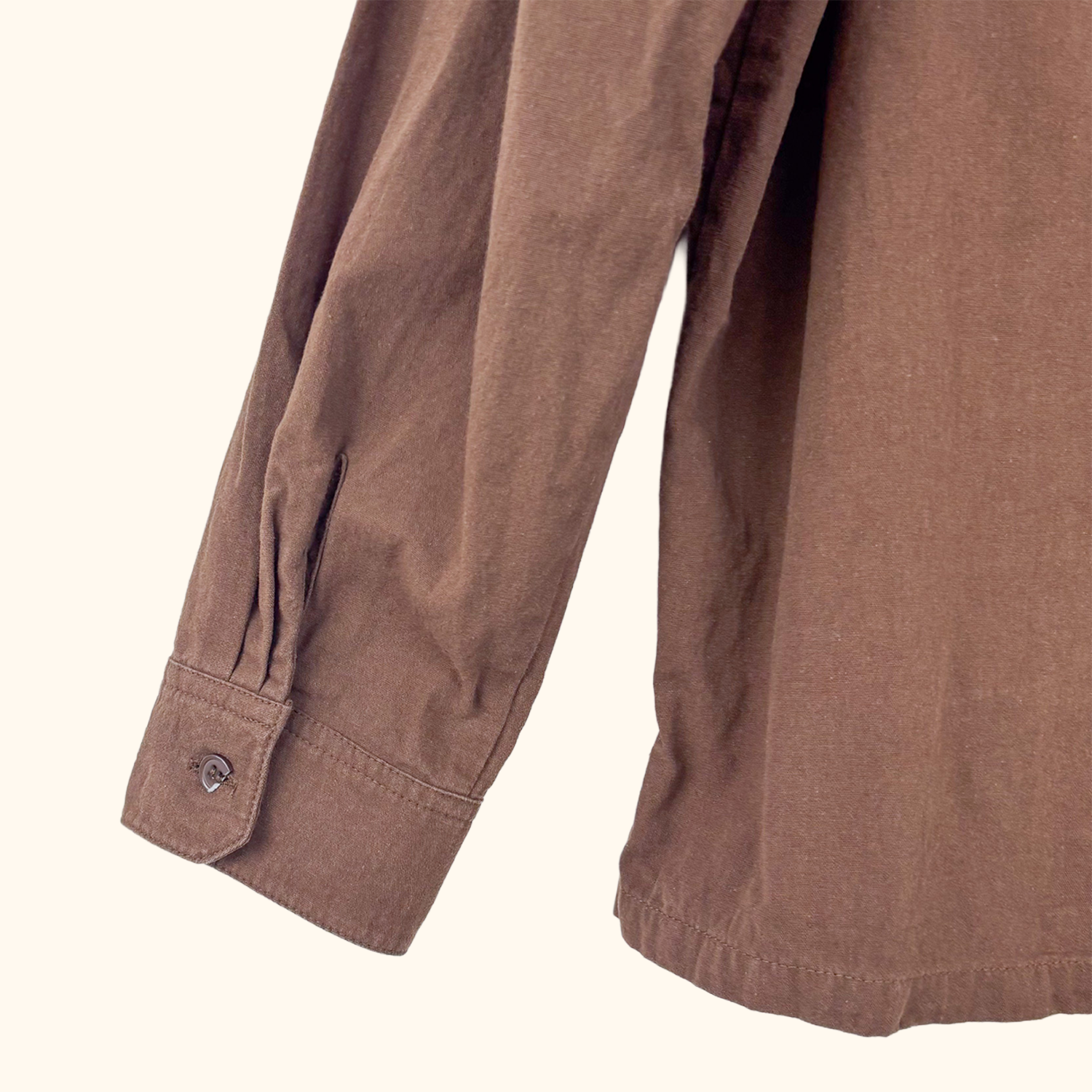 Adanola Organic Cotton Brown Shirt - Size Large Adanola