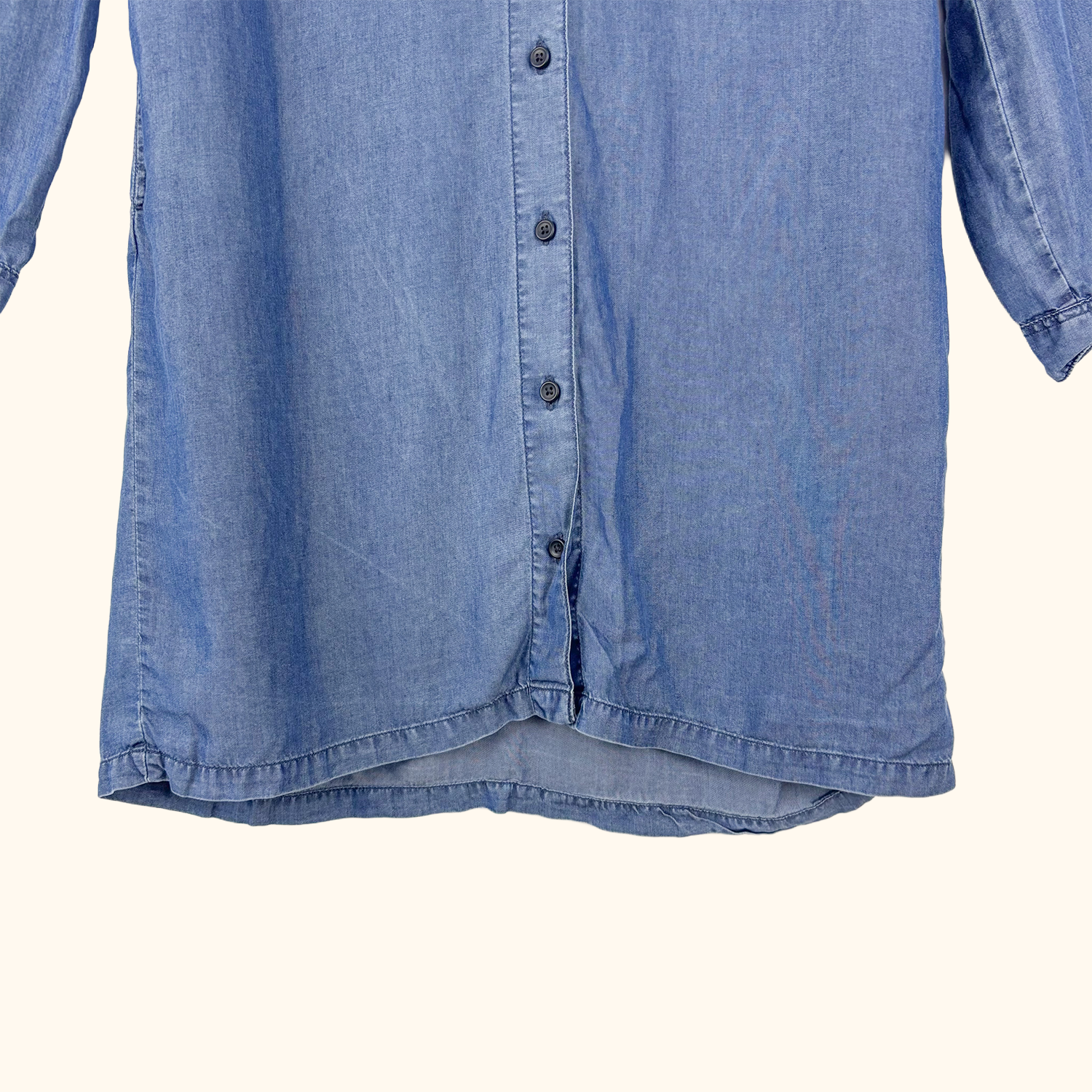 Uniqlo Blue Denim Shirt Dress - Size Medium Uniqlo