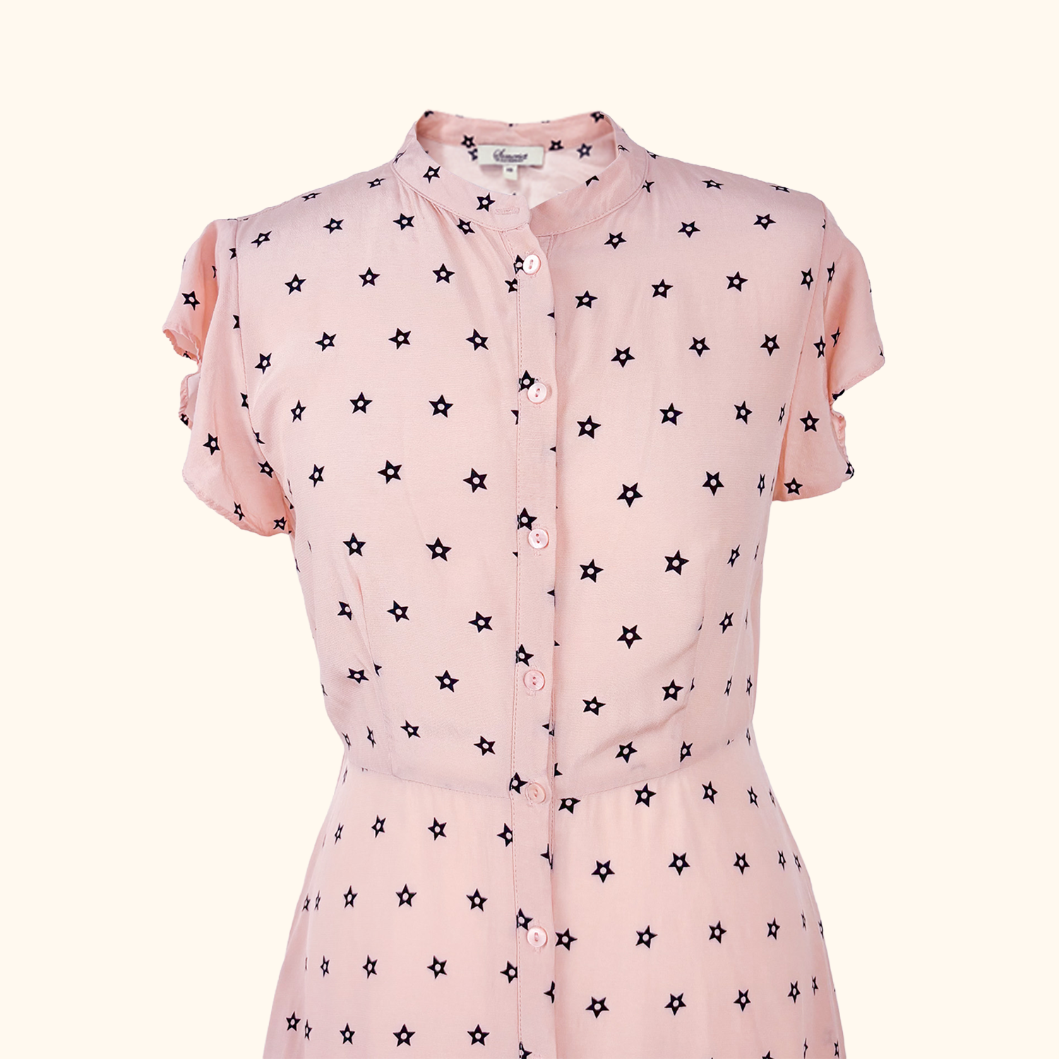 Somerset By Alice Temperley Star Print Pink Midi Dress - Size 10 Alice Temperley