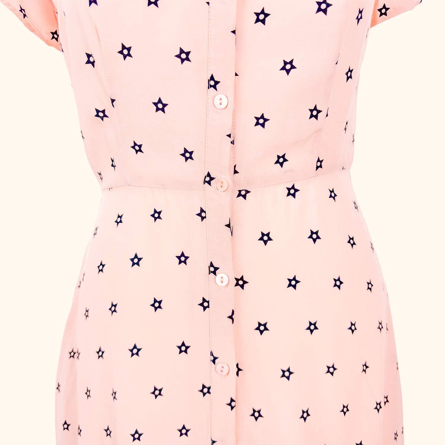 Somerset By Alice Temperley Star Print Pink Midi Dress - Size 10 Alice Temperley