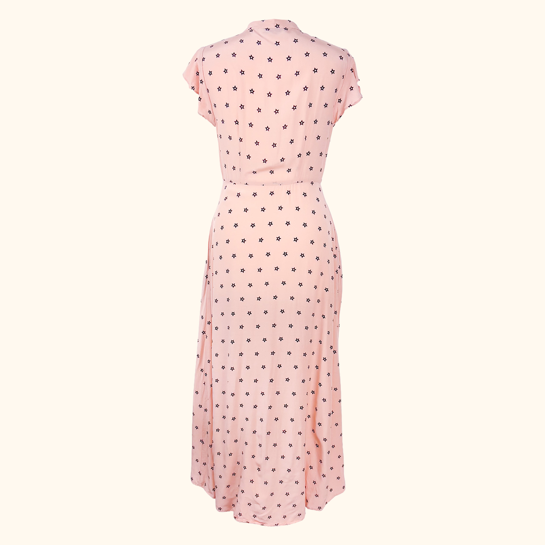Somerset By Alice Temperley Star Print Pink Midi Dress - Size 10 Alice Temperley