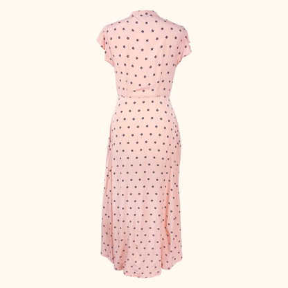 Somerset By Alice Temperley Star Print Pink Midi Dress - Size 10 Alice Temperley