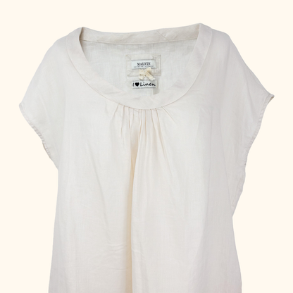Malvin Linen Short Sleeve Slip Dress - Size Medium Malvin Hamburg