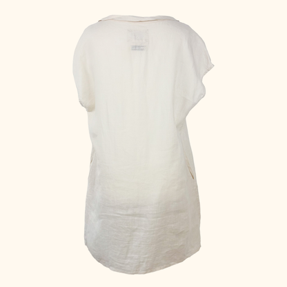 Malvin Linen Short Sleeve Slip Dress - Size Medium Malvin Hamburg