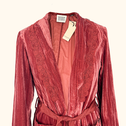 Scotch &amp; Soda Velvet Lace Rust Blazer - Size 8 Scotch &amp; Soda