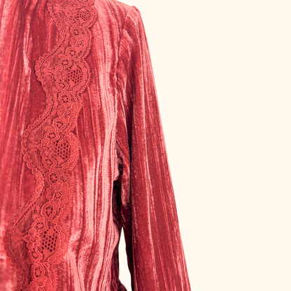 Scotch &amp; Soda Velvet Lace Rust Blazer - Size 8 Scotch &amp; Soda