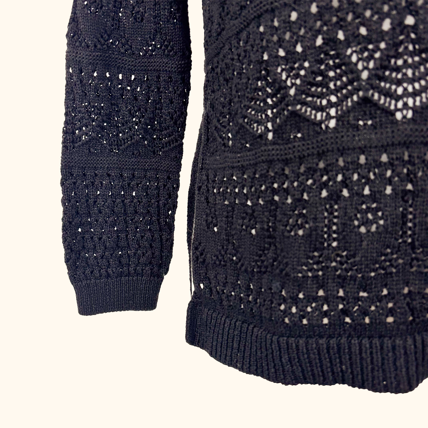 Whistles Black Crochet Top - Size Small Whistles