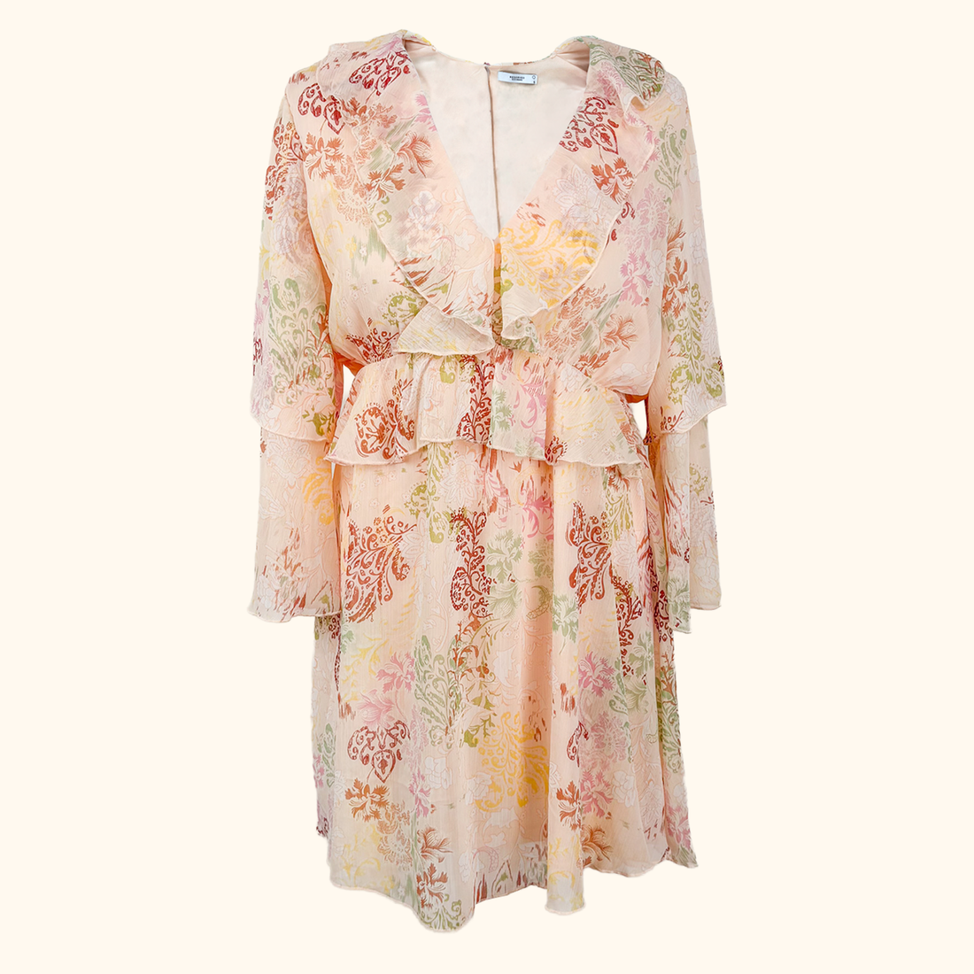 Reserved Pink Paisley Chiffon Dress - Size Small Reserved