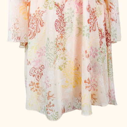 Reserved Pink Paisley Chiffon Dress - Size Small Reserved